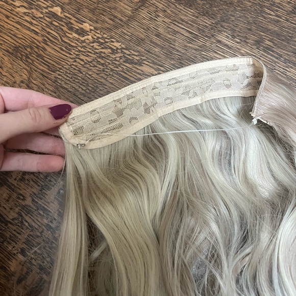 Hair Extensions Elastic Band Secret Miracle Ring Kanekalon Heat Resistant Blonde - Picture 14 of 16